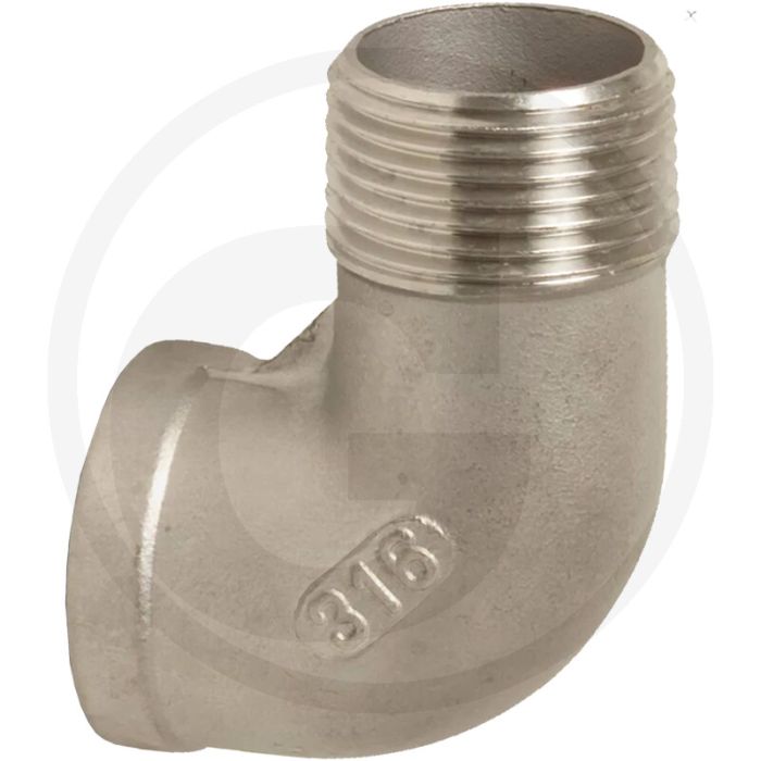 Coude 90° acier inoxydable 1/8" filetage intérieur 1/8" filetage extérieur