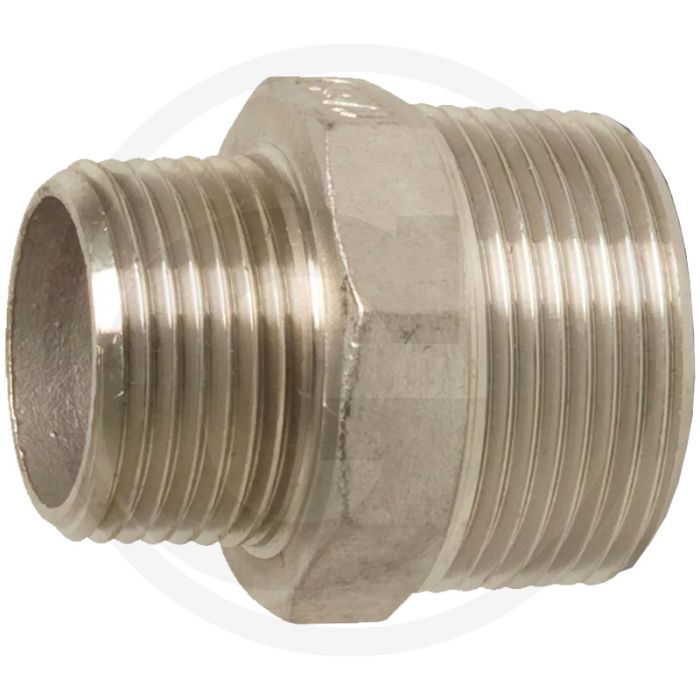 Verloopnippel roestvrijstaal 1/4" x 1/8"