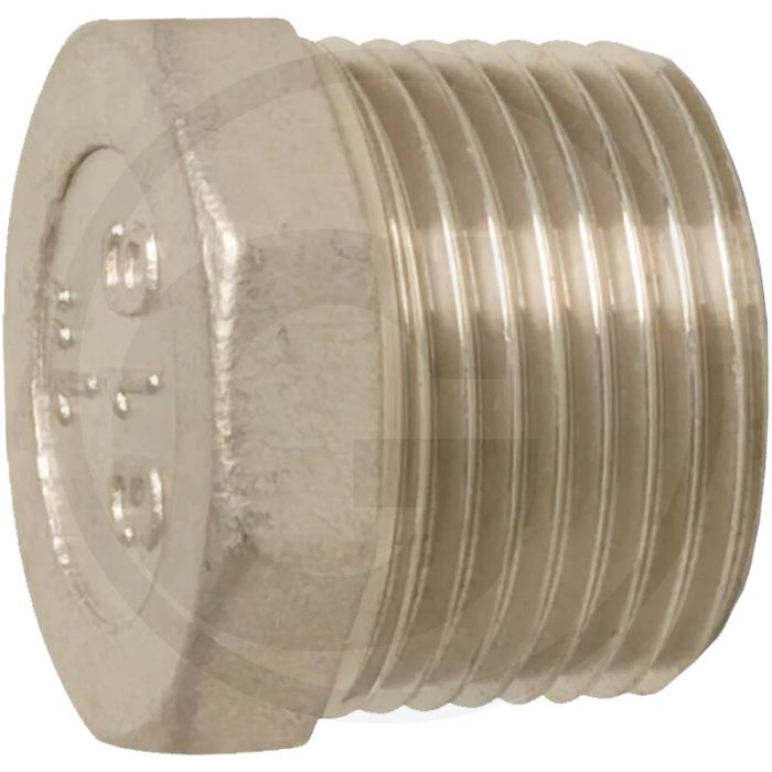 Bouchon en acier inoxydable avec filetage mâle 1/8".