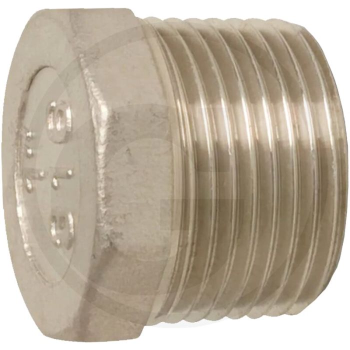 Bouchon avec filetage mâle (1/2") - acier inoxydable