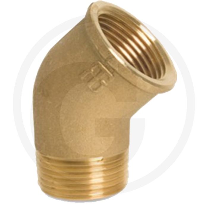 Bocht 45° messing bsp 1 1/4"