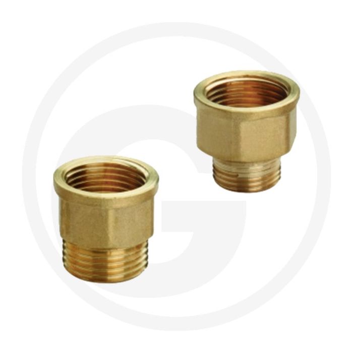 Raccord de réduction filetage mâle 3/8" - filetage femelle 1/2" - laiton - bsp