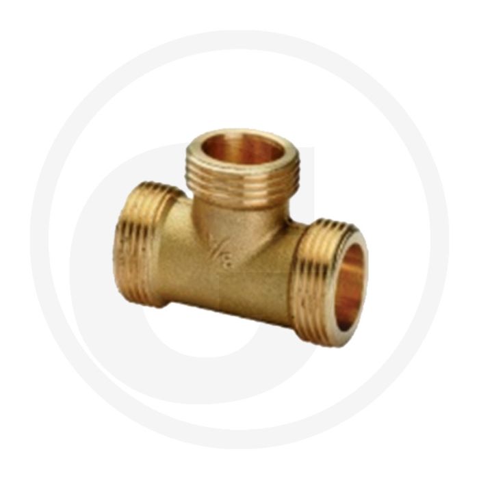 T-stuk 3/8" bsp messing