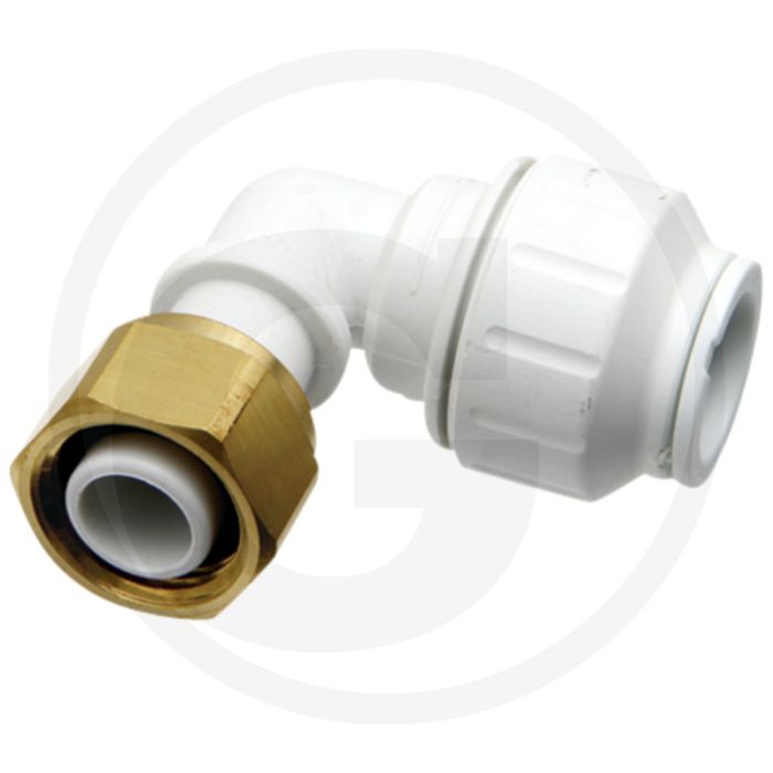 Insteek-haakse klemverbinder 90°, 1x insteek- en 1x bsp-binnendraad - afmetingen: Ø: 15 x 1/2"