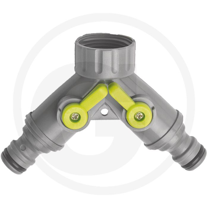 Kraanaansluiting 2-weg met afsluitkranen 3/4"
