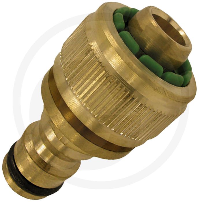 Slangkoppeling 1/2" - messing kliksysteem
