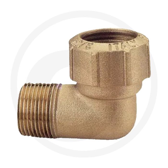 Haakse bocht 90° - aansluiting: 1" - buitenbuis-Ø: 32mm - werkdruk: 16 bar