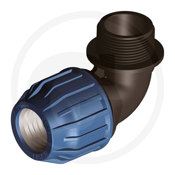 Haakse bocht 90° 75mm pp-polypropyleen 12,5 bar