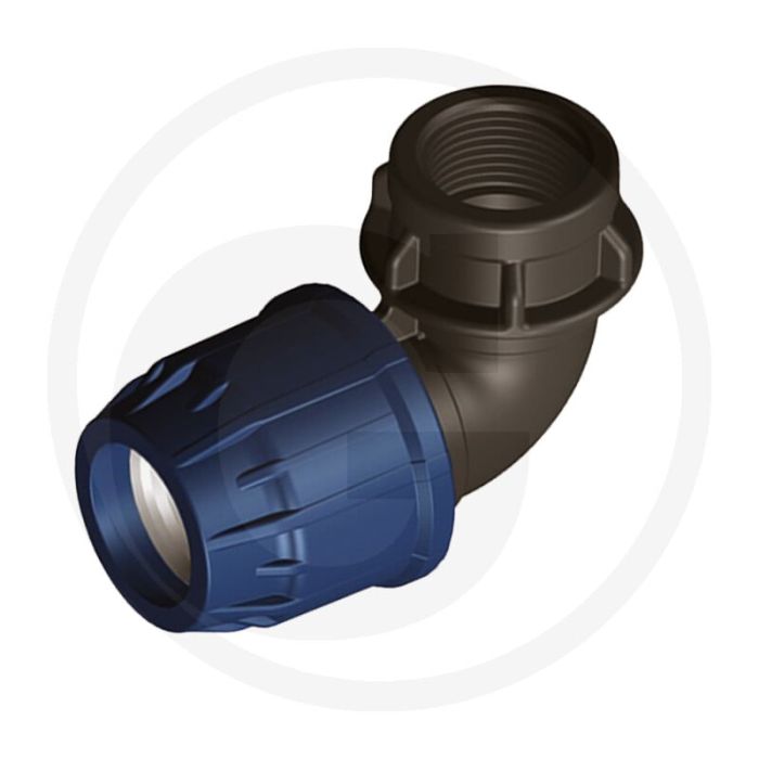 Haakse bocht 90° 1" pp-polypropyleen 32mm pn16