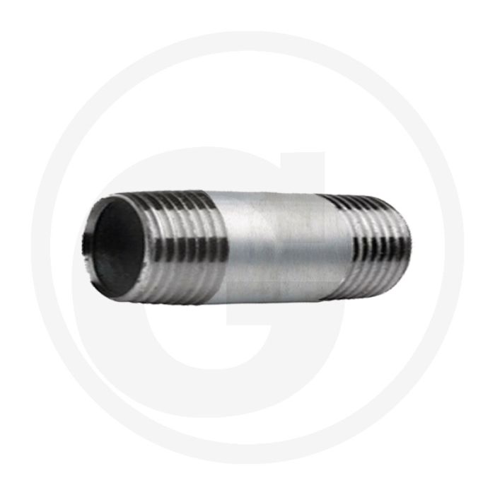 Pièce filetée 1/4" acier, zinguée 80mm