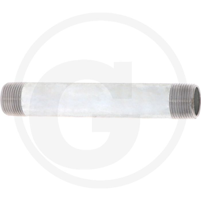 Draadstuk 3/4" staal, verzinkt 150mm lengte