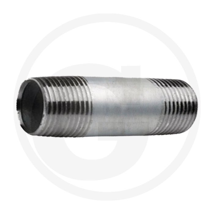 Pièce filetée 1" acier, zinguée 150mm