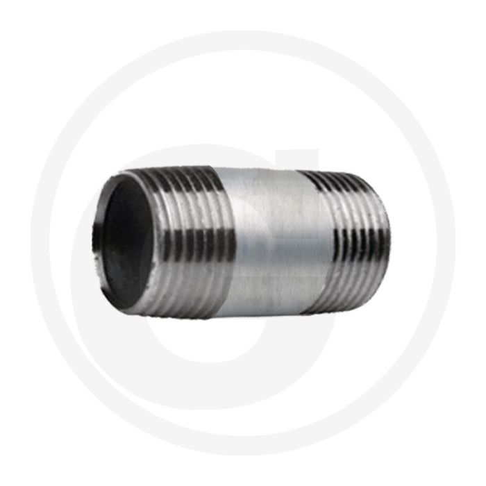 Draadstuk 1 1/2" staal, verzinkt 60mm