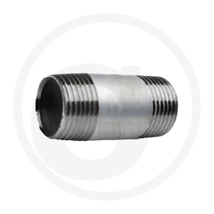 Draadstuk 1 1/2" staal, verzinkt 80mm
