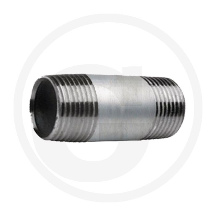 Draadstuk 1 1/2" staal, verzinkt 100mm