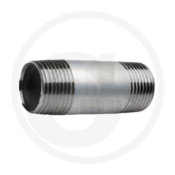 Draadstuk 1 1/2" staal, verzinkt 120mm