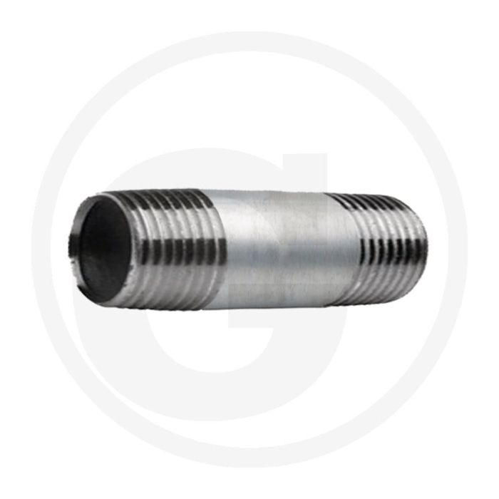 Pièce filetée 3/8" acier, zinguée l=100mm - arrosage de jardin