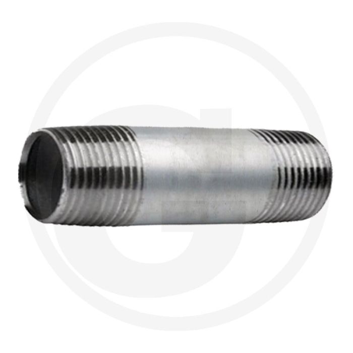 Draadstuk 1" staal, verzinkt, lengte 200mm