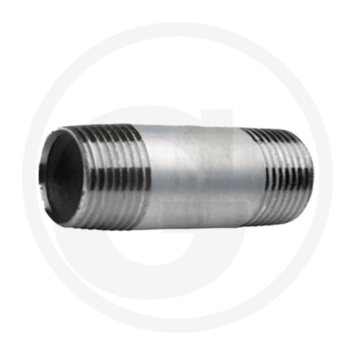 Draadstuk 1 1/4" staal, verzinkt 120mm