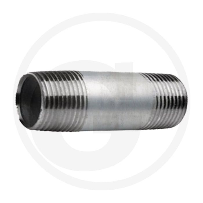 Draadstuk 1 1/4" staal, verzinkt 150mm