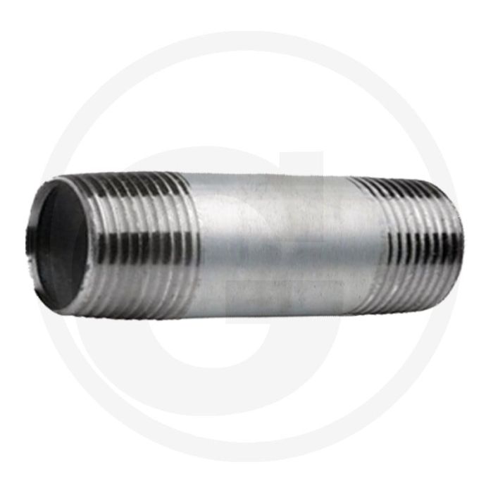Draadstuk 1 1/4" staal, verzinkt 200mm