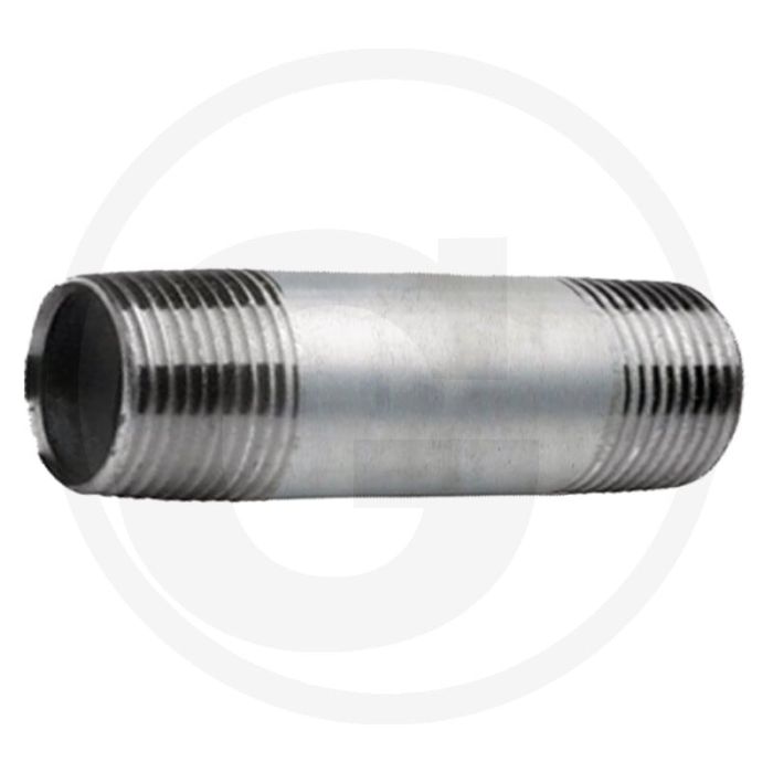 Draadstuk 1 1/4" staal, verzinkt l=250mm
