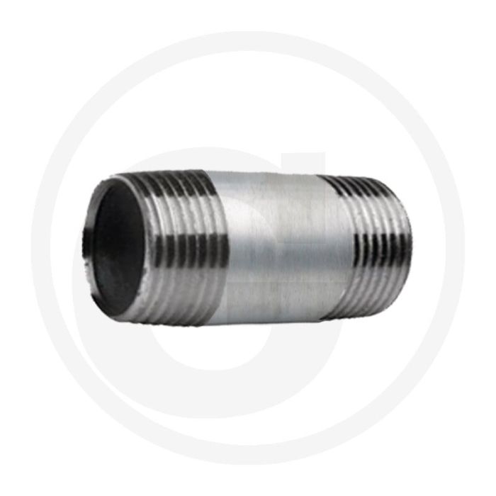 Draadstuk 1 1/2" staal, verzinkt 80mm
