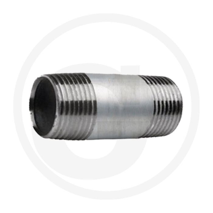 Draadstuk 1 1/2" staal, verzinkt 100mm
