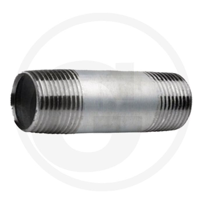 Draadstuk 1 1/2" staal, verzinkt 200mm