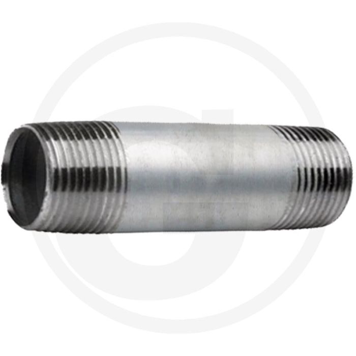 Draadstuk 1 1/2" staal, verzinkt 300mm