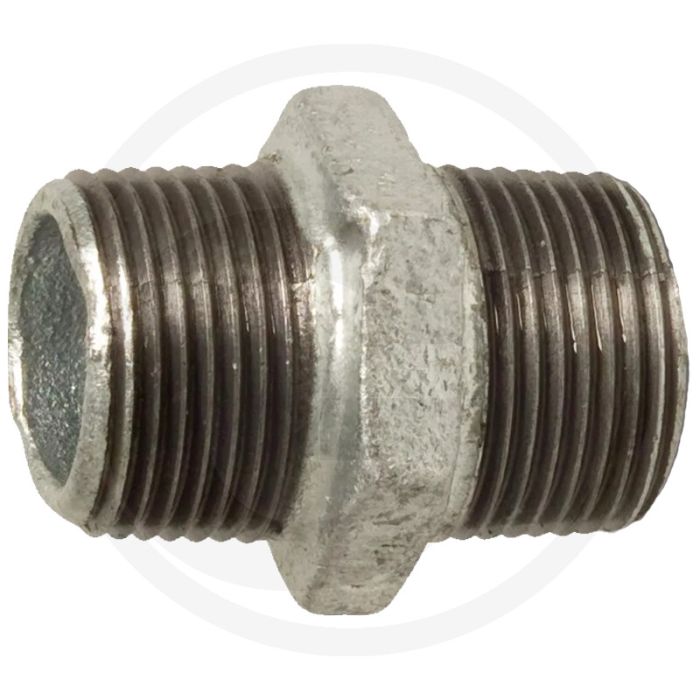 Double mamelon 1/8" fonte malléable