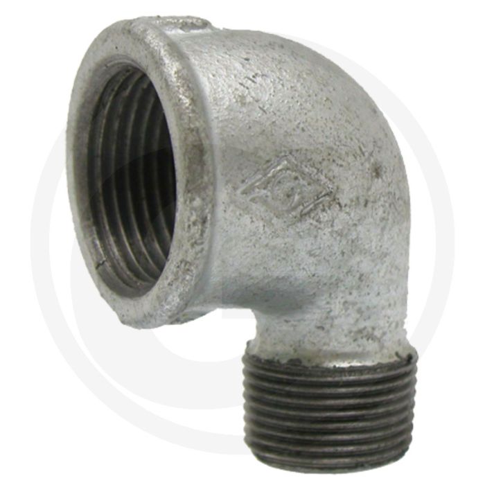 Coude 90° fonte 1" filetage femelle / filetage mâle