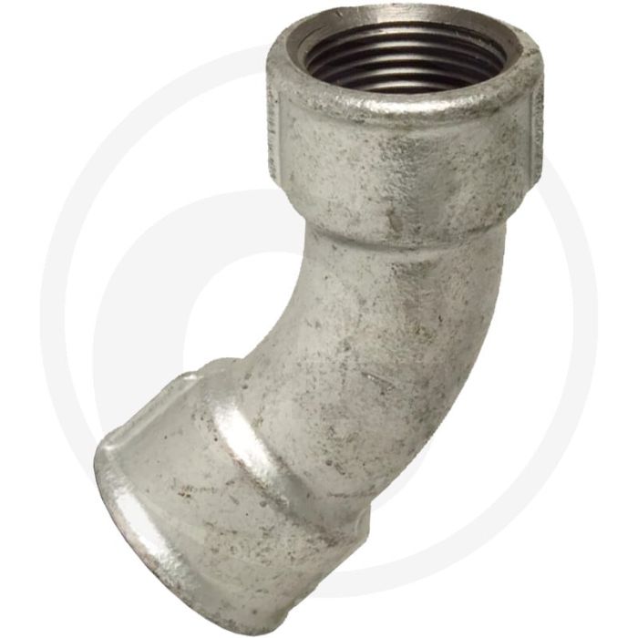 Bochtstuk 45° gietijzer 3/4" binnendraad