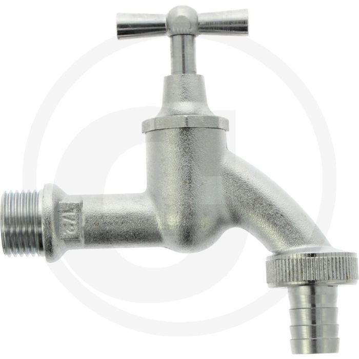 Waterkranen - messing / mat verchroomd - 1/2" aansluiting