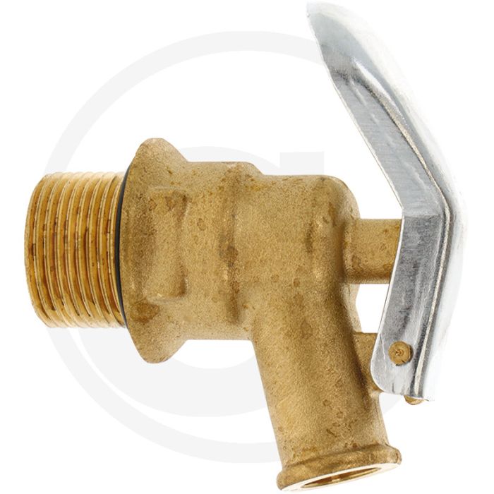 Messing kraan - uitloop: 13 mm