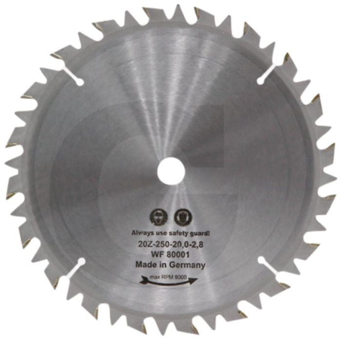 Bosmaaiermes 20-tands 250mm (1,8mm) - 20mm gat