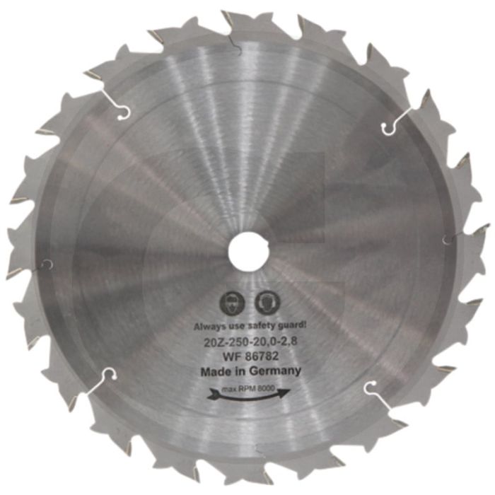 Bosmaaiermes 20-tands 250mm (1,8mm) - 20mm gat