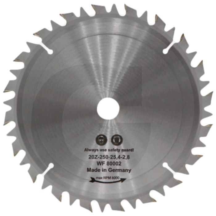 Bosmaaiermes 20-tands 250mm (1,8mm) - 25,4mm gat
