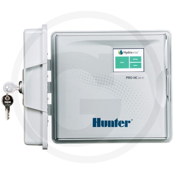 Hunter beregeningscomputer prohc-601e 6 zones - outdoor - 230v in/24v uit - 250x230x10mm