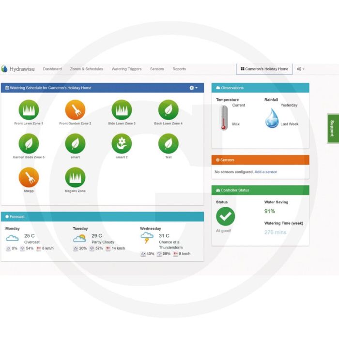 Hunter hc-contractor softwareplan - beheert maximaal 50 bedieningsapparaten