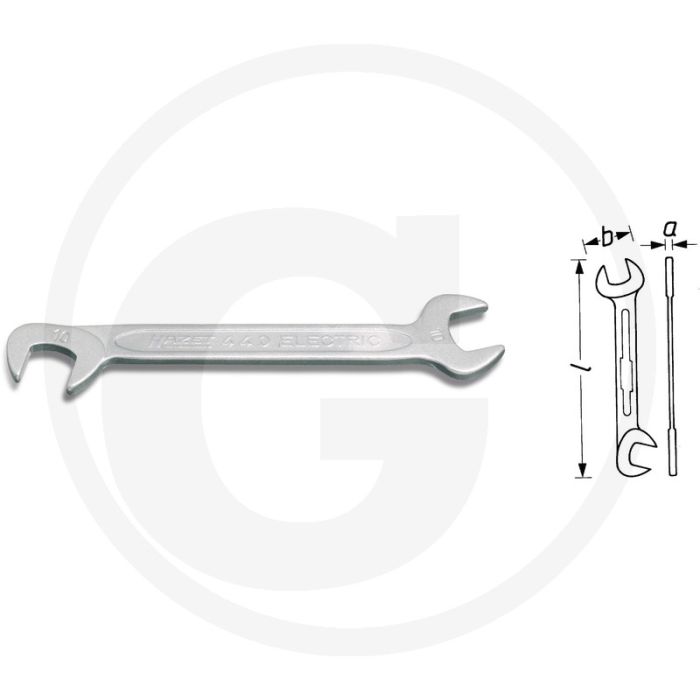 Hazet steeksleutel 4 mm - korte, dunne uitvoering - verchroomd - made in germany