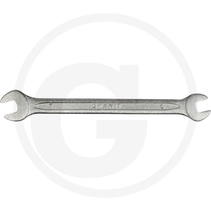 Schraubenschlüssel in schwarzer Ausführung, 6 x 7 mm, 122 mm Länge