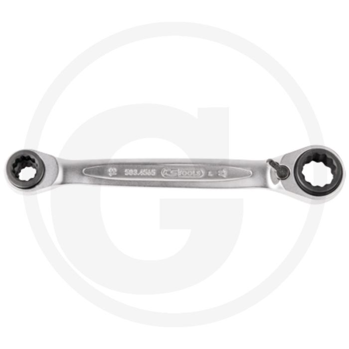 Ks tools gear+dubbele ringsleutel 10 x 19 - 13 x omschakelbaar, 10 x 19 - 13 x 17 mm - ringratelsleutel 72 tanden
