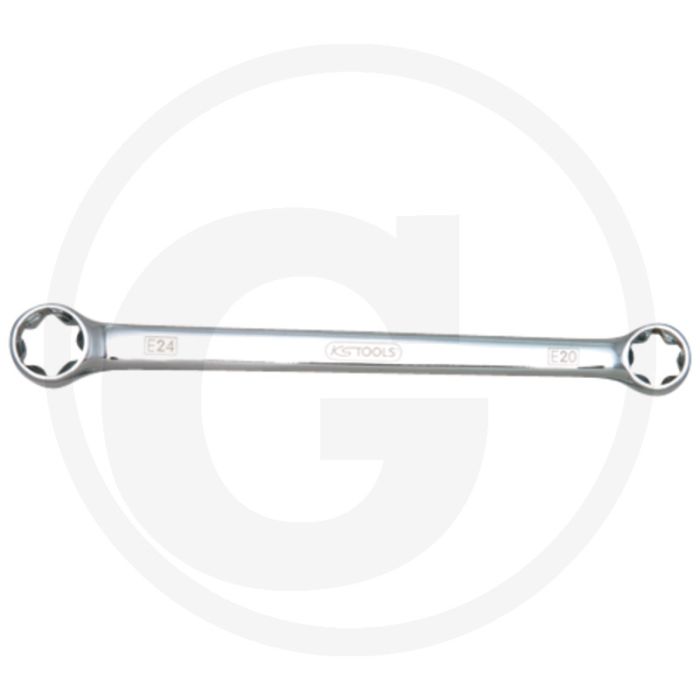 Ks tools chromeplus® tx-e ringsleutel, e6 x e8 - torx-e-profil, gerade form, dünnwandig, hochglanz verchromt, chrom vanadium Ks tools chromeplus® tx-e ringsleutel, e6 x e8 - torx-e-profil, gerade form, dünnwandig, hochglanz verchromt, chrom vanadium