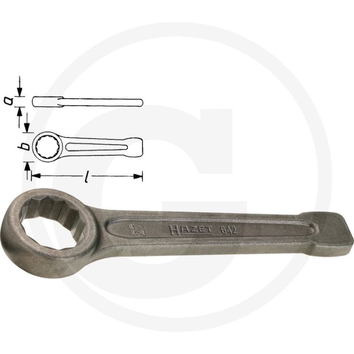 Hazet ringslagsleutel 85mm - speciaal staal, din 7444