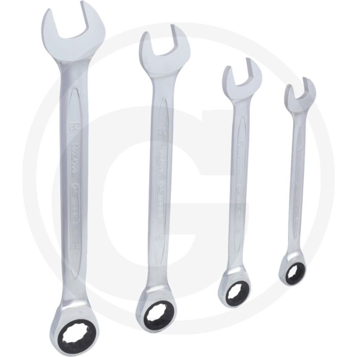 Ks tools gearplus® ratelringsteeksleutelset, 4-delig, sleutelmaat: 24-32mm Ks tools gearplus® ratelringsteeksleutelset, 4-delig, sleutelmaat: 24-32mm