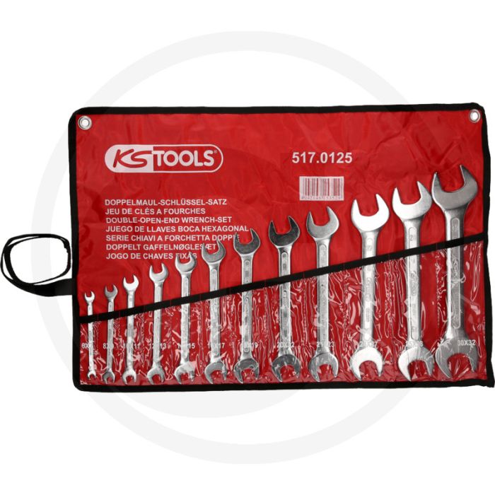 Ks tools classic steeksleutelset 12-delig, 6 x 7 - 30 x 32 mm - maulstellung 15° abgewinkelt Ks tools classic steeksleutelset 12-delig, 6 x 7 - 30 x 32 mm - maulstellung 15° abgewinkelt