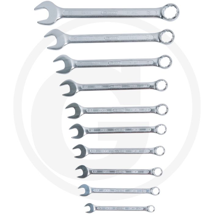 Ks tools ring-steeksleutelset, gebogen 10-delig 8 - 22 mm - flank tractieprofiel Ks tools ring-steeksleutelset, gebogen 10-delig 8 - 22 mm - flank tractieprofiel