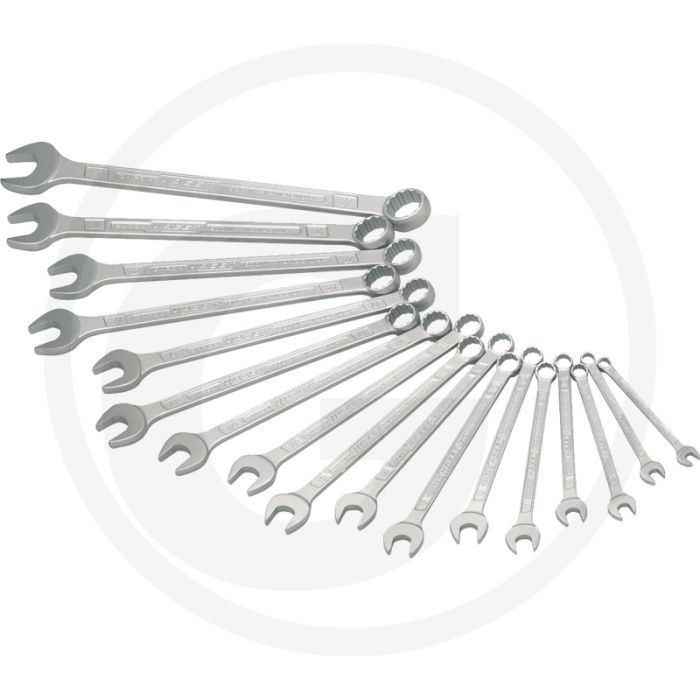 Hazet ring-steeksleutelset 21-delig, 6-34 mm, chroom-vanadium Hazet ring-steeksleutelset 21-delig, 6-34 mm, chroom-vanadium
