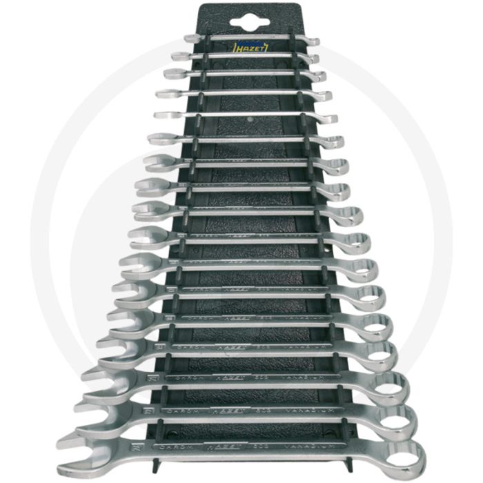 Hazet ring-steeksleutelset 17-delig, sleutelmaten 6-24 mm
